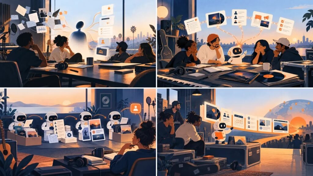 Music AI Assistants: Chief of Staff, Muse, Grok Bot and Manus