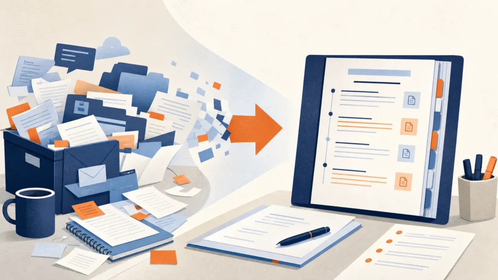 Turning a Scattered Matter File Into a Reviewable Case Summary